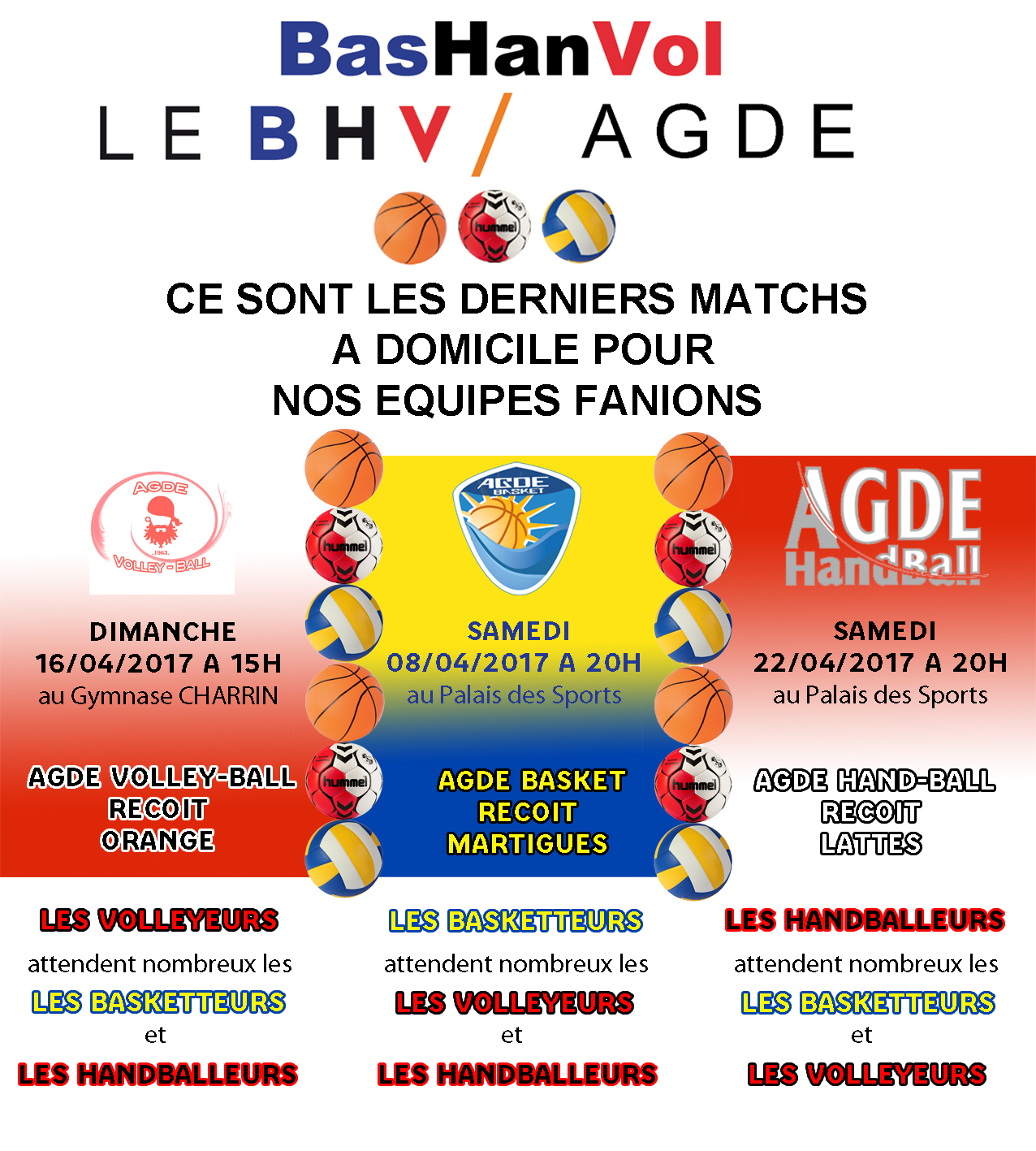 Dernier match Entente BHV AGDE !!!